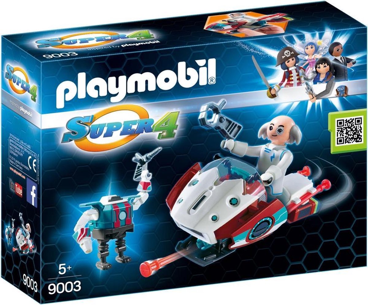 Playmobil 9003 Super 4 Skyjet Met Dokter X En Robot - Wit