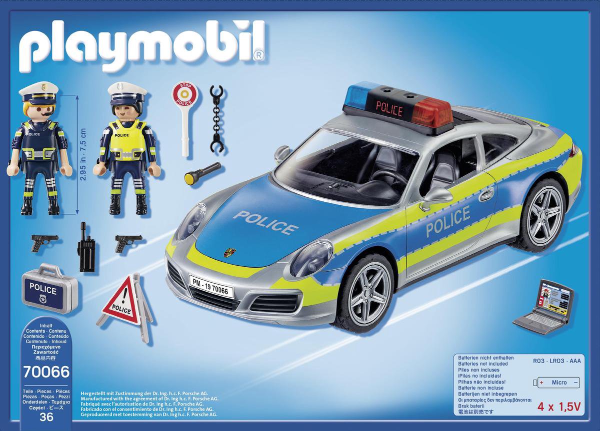 Playmobil 70066 Porsche 911 Carrera 4S Politie - Wit
