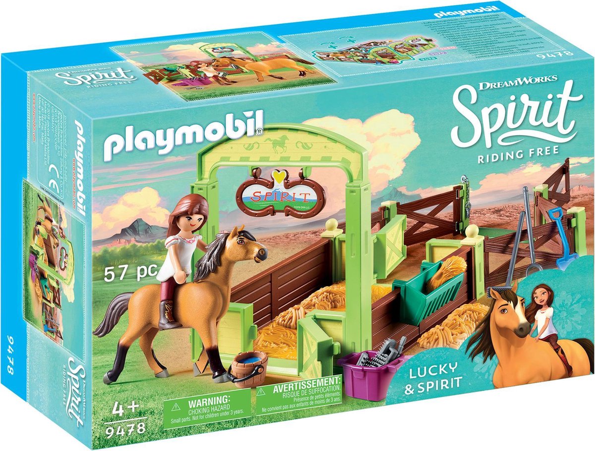 Playmobil 9478 Lucky & Spirit Met Paardenbox
