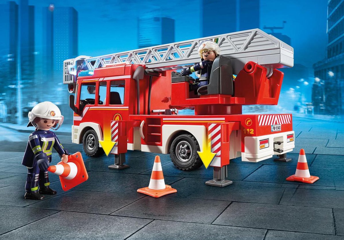 Playmobil 9463 Brandweer Ladderwagen - Rood