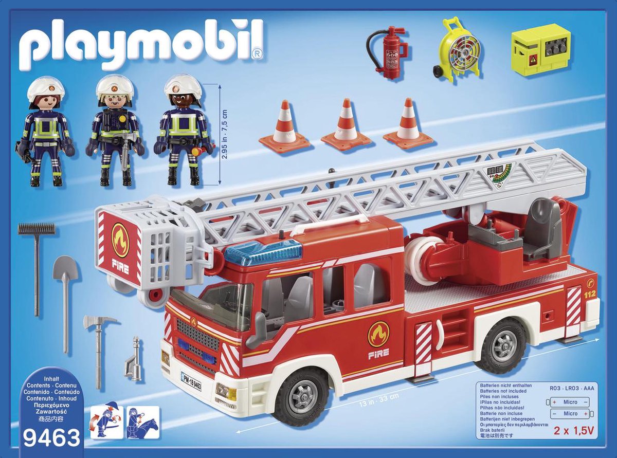 Playmobil 9463 Brandweer Ladderwagen - Rood