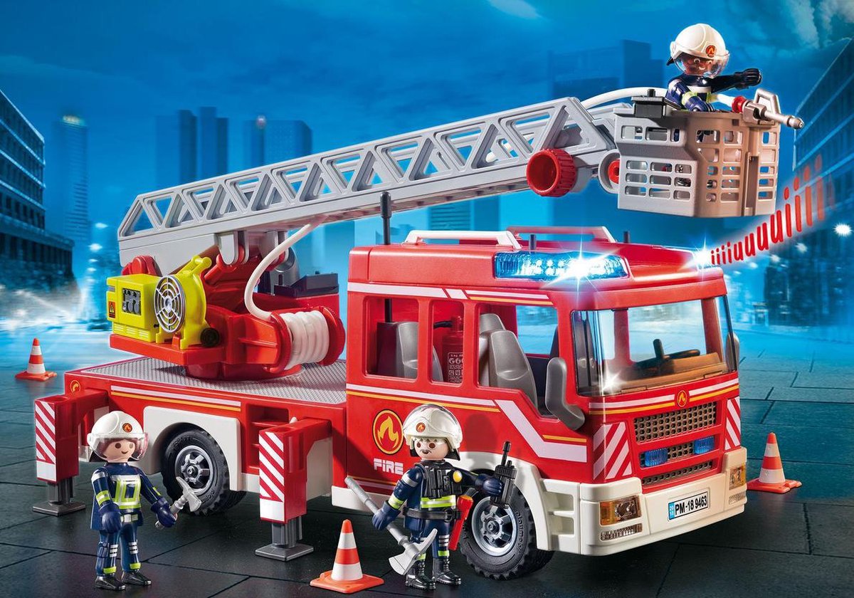 Playmobil 9463 Brandweer Ladderwagen - Rood