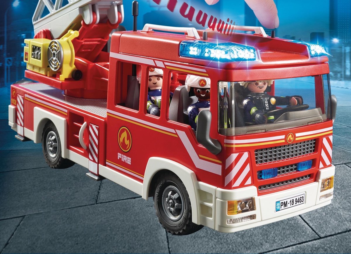 Playmobil 9463 Brandweer Ladderwagen - Rood