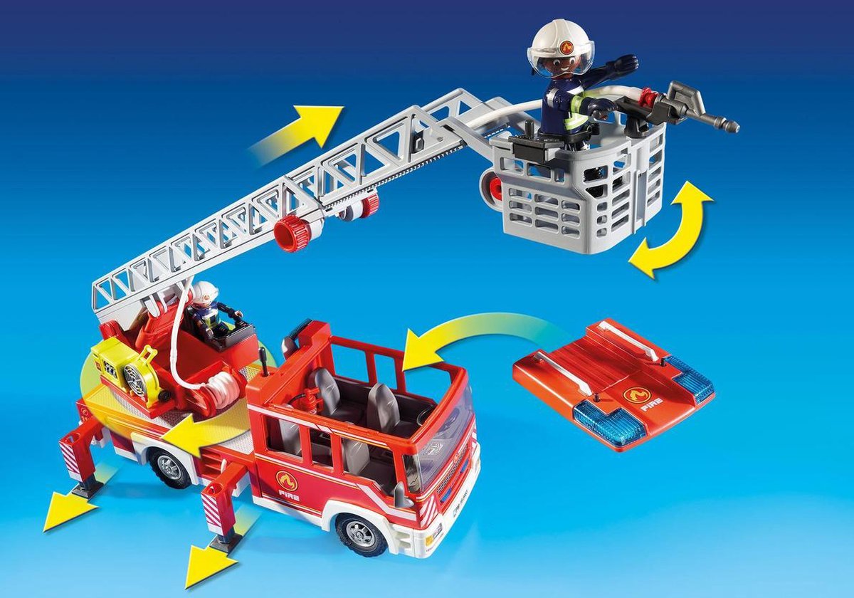 Playmobil 9463 Brandweer Ladderwagen - Rood