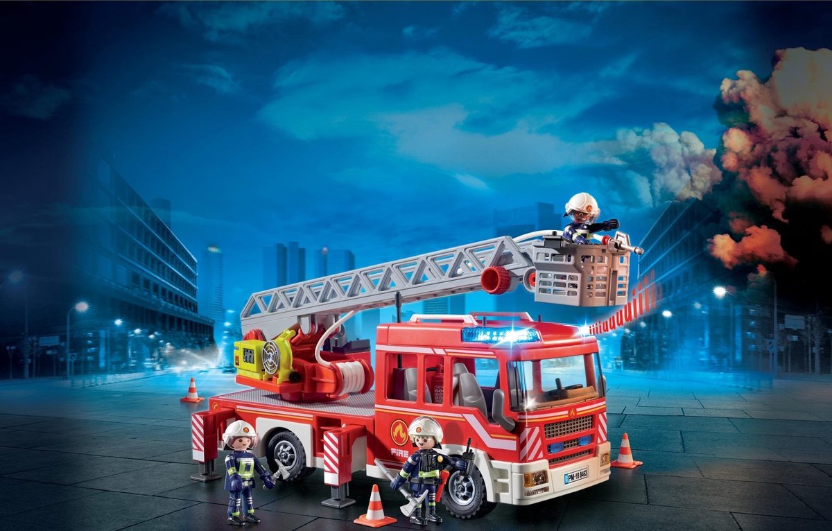 Playmobil 9463 Brandweer Ladderwagen - Rood