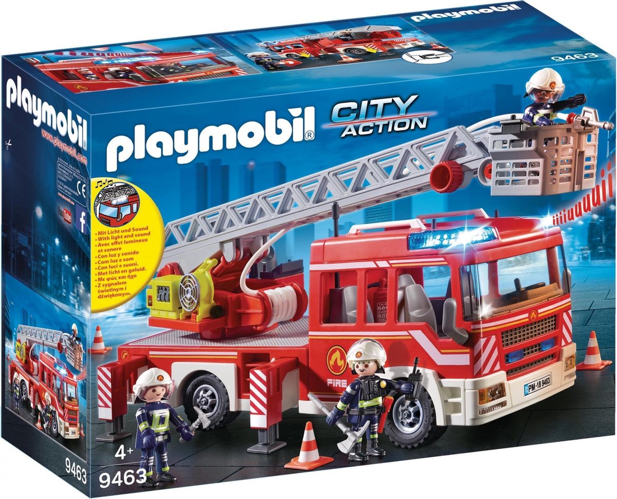 Playmobil 9463 Brandweer Ladderwagen - Rojo