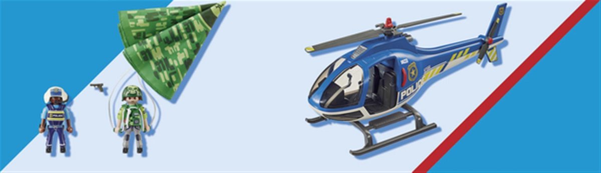 Playmobil 70569 Politiehelikopter: Parachute- Achtervolging