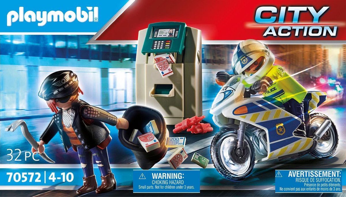 Playmobil 70572 Politiemotor: Achtervolging Van De Geldrover
