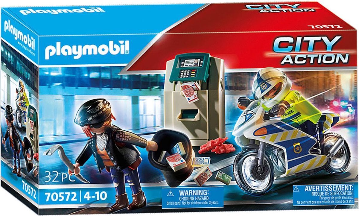 Playmobil 70572 Politiemotor: Achtervolging Van De Geldrover