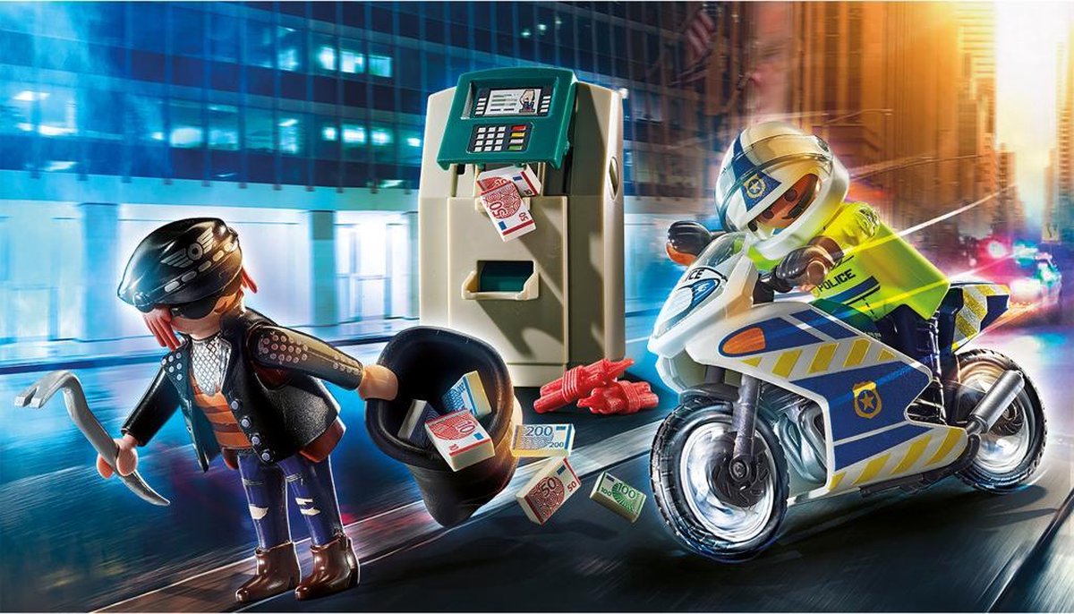 Playmobil 70572 Politiemotor: Achtervolging Van De Geldrover