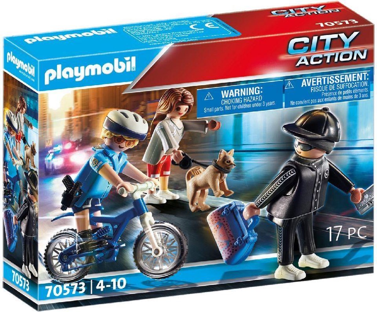 Playmobil 70573 Politiefiets: Achtervolging Van De Zakkenroller