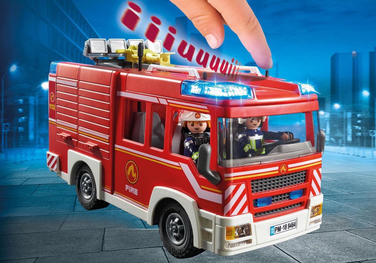 Playmobil 9464 Brandweer Pompwagen - Rood