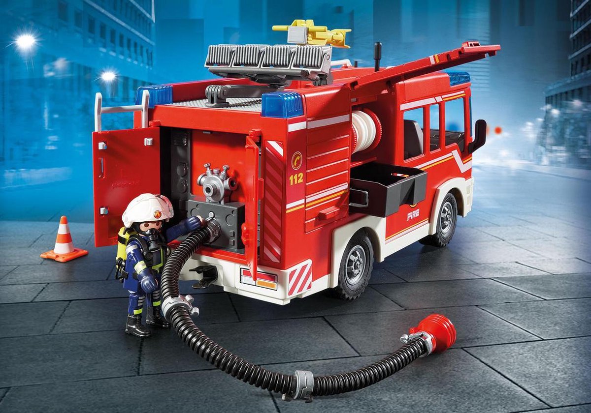 Playmobil 9464 Brandweer Pompwagen - Rood