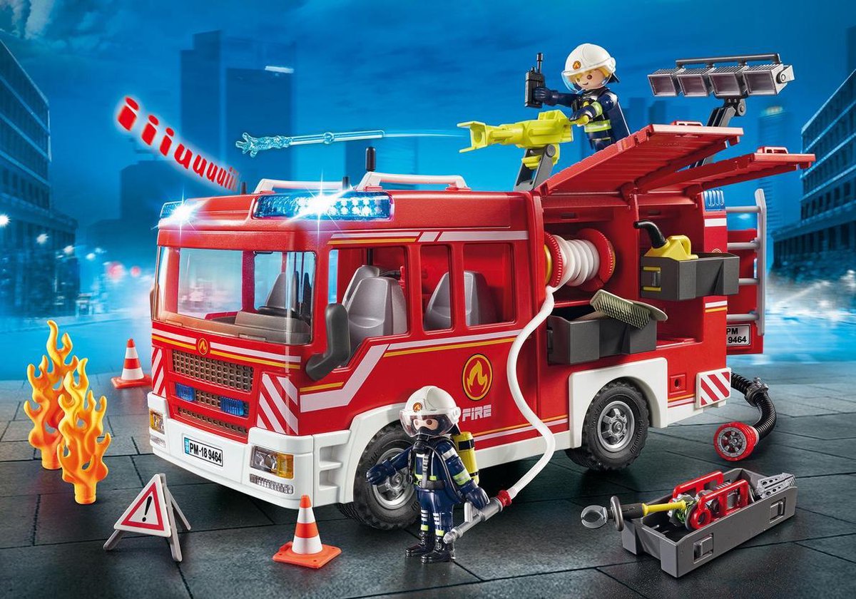 Playmobil 9464 Brandweer Pompwagen - Rood