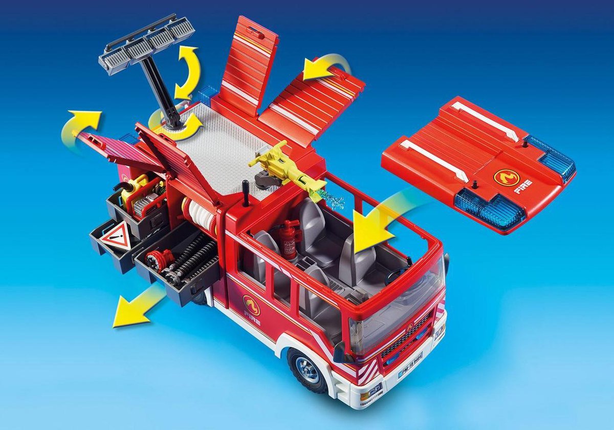 Playmobil 9464 Brandweer Pompwagen - Rood