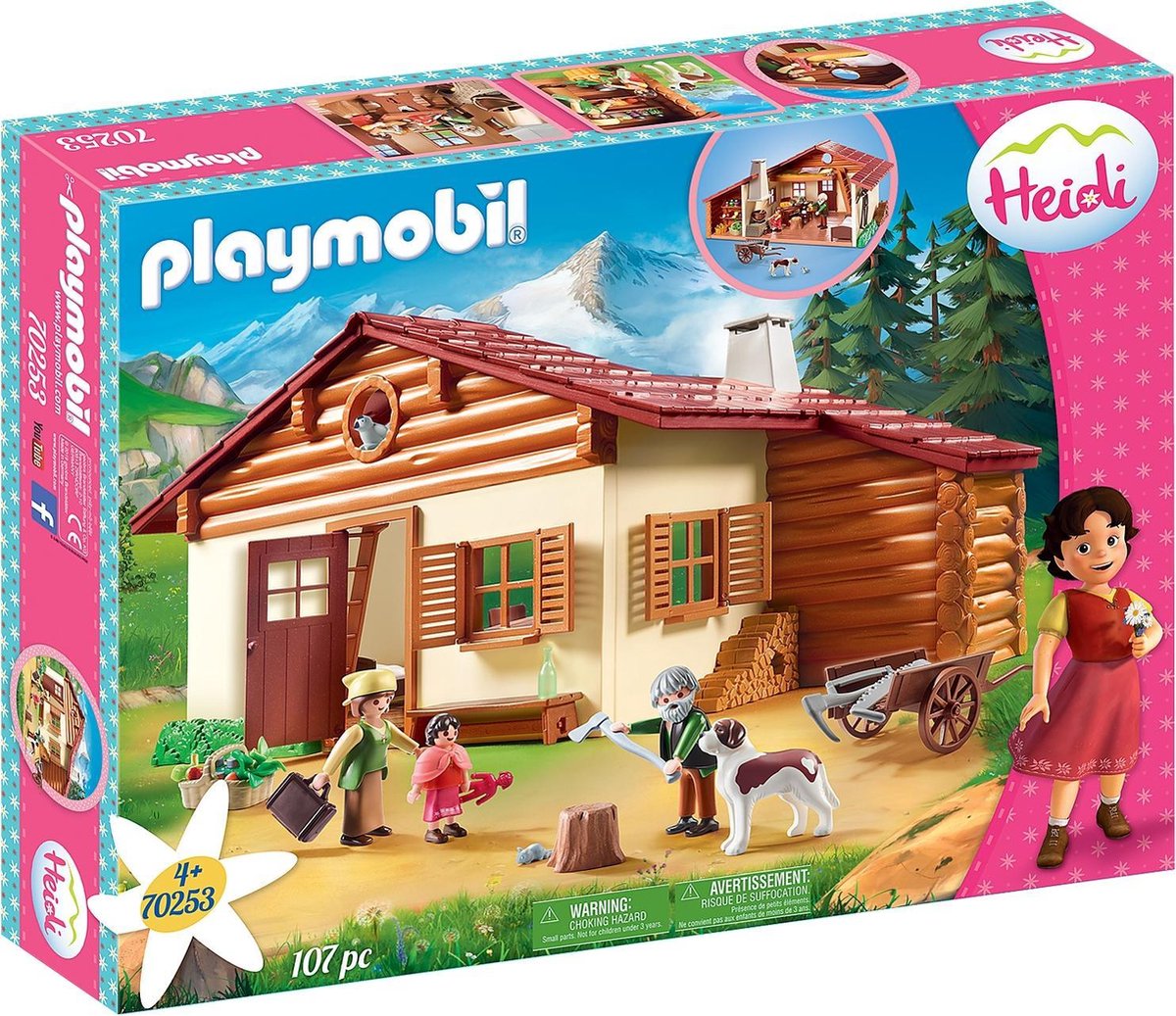 Playmobil 70253 Heidi Met Grootvader Bij De Alpenhut