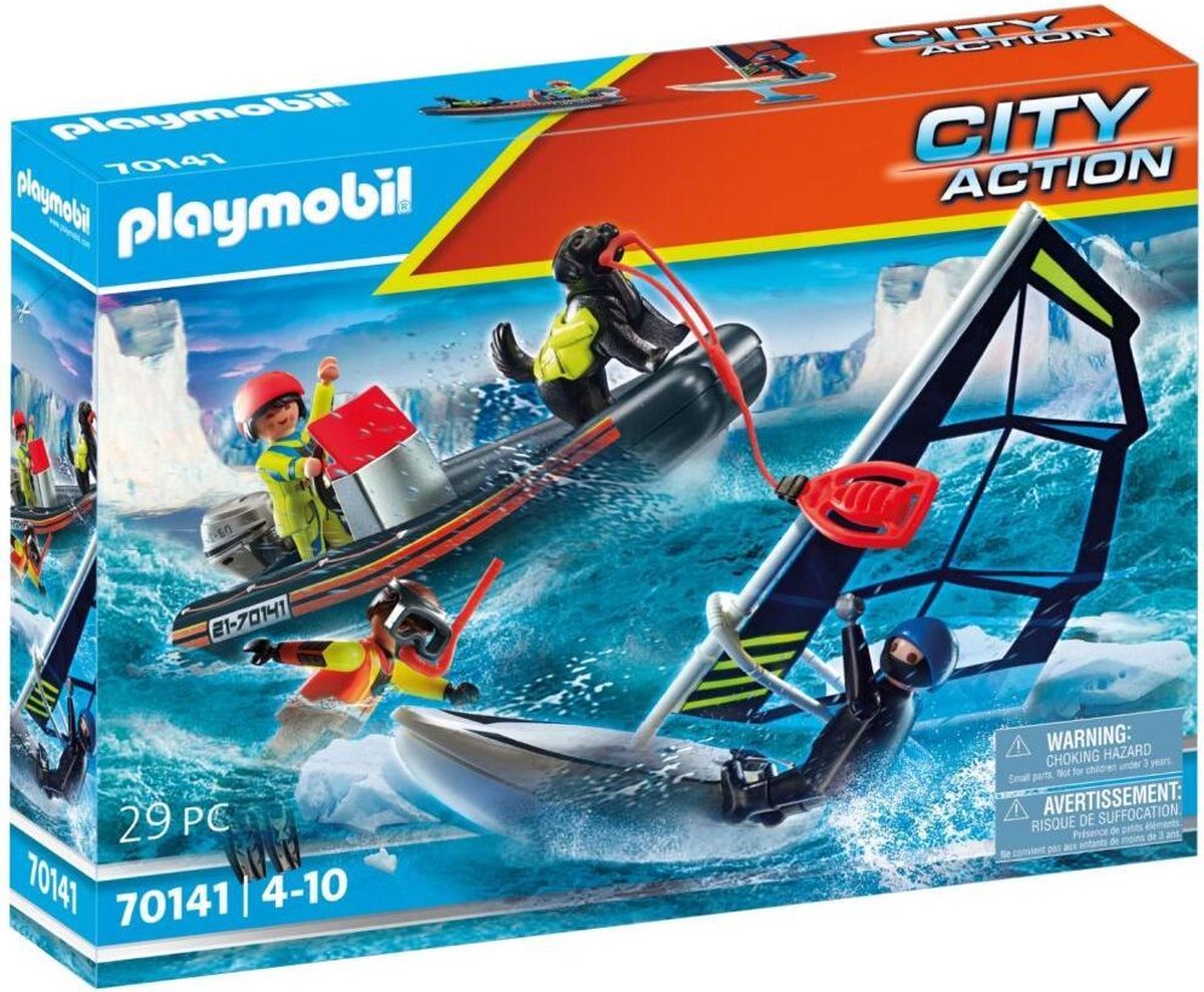 Playmobil 70141 Redding Op Zee: Redding Met Poolglijder Met Rubberen Sleepboot