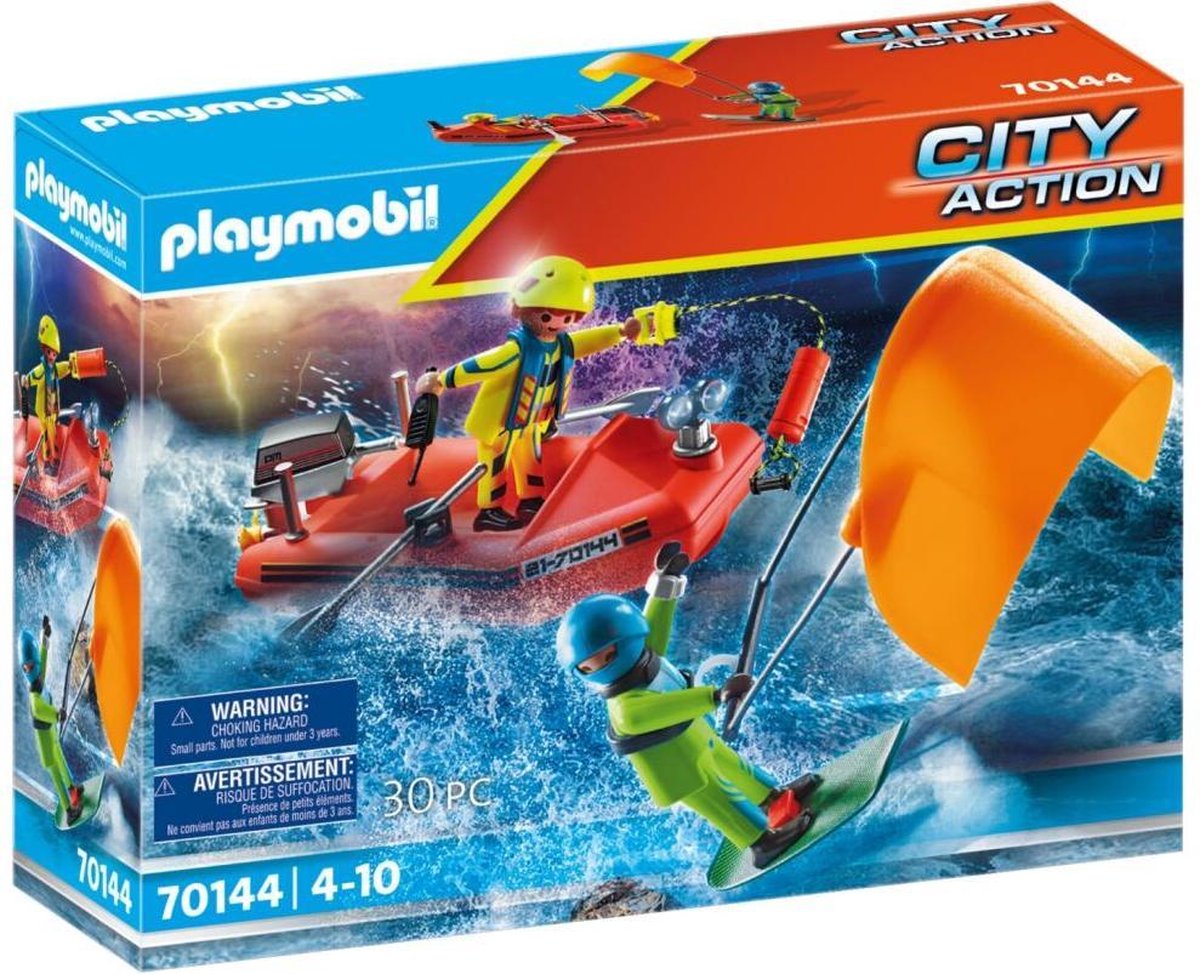 Playmobil 70144 Redding Op Zee: Kitesurfersredding Met Boot