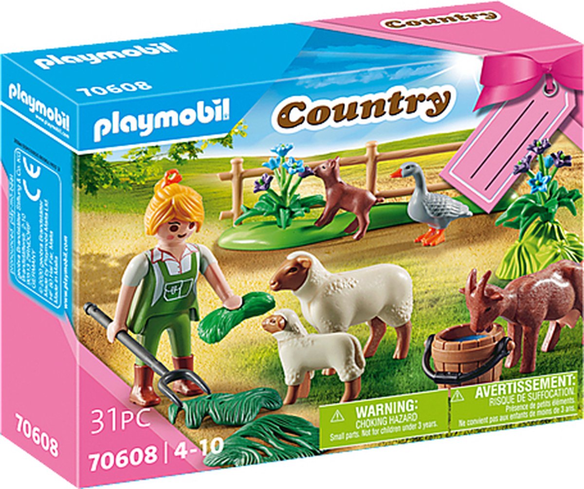 Playmobil 70608 Geschenkset Boerin Met Weidedieren