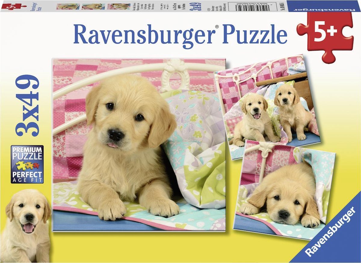 Ravensburger Puzzel Knuffelhondjes 3X49 Stukjes