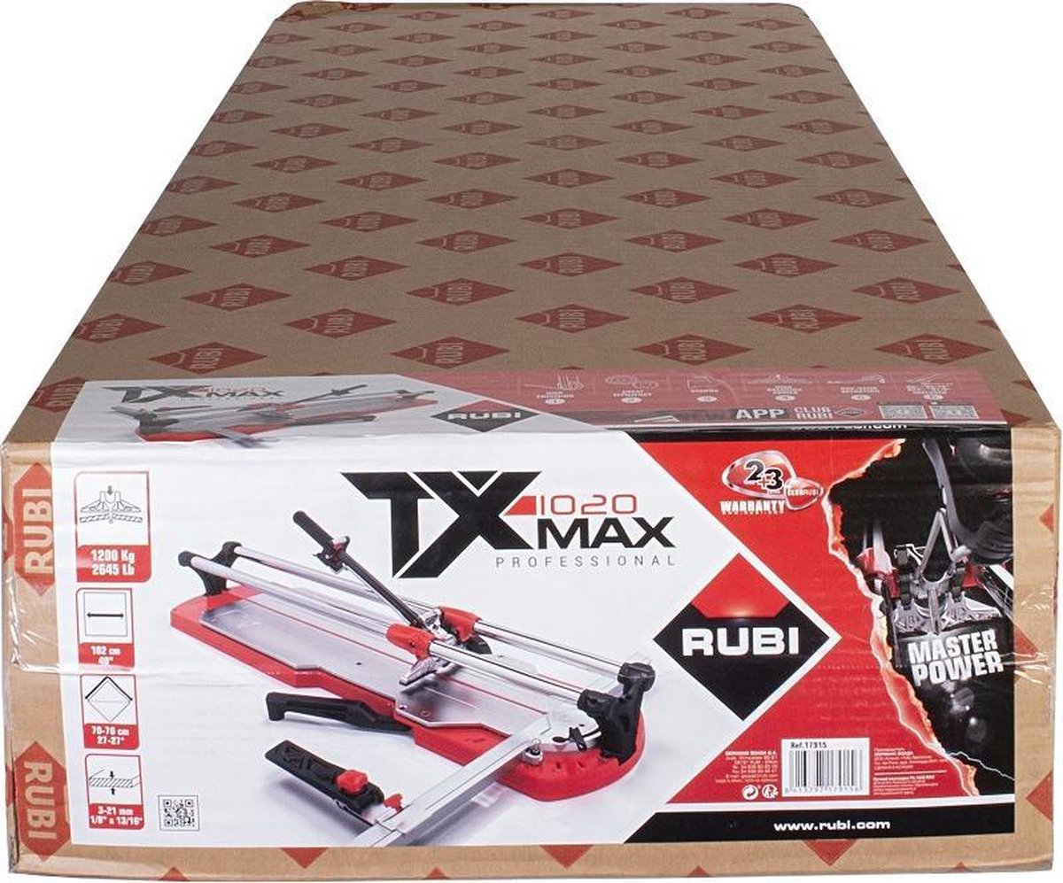 Rubi TX-1020 MAX Tegelsnijder in koffer - 102cm