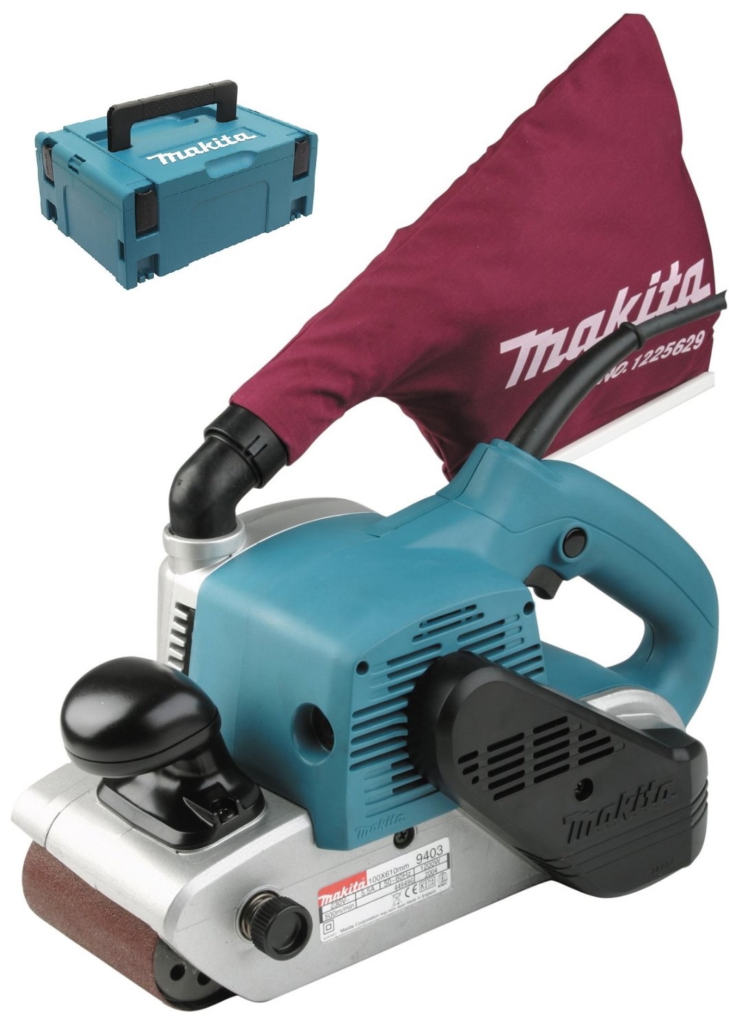 Makita 9403J Bandschuurmachine in Mbox - 1200W - 100 x 610mm