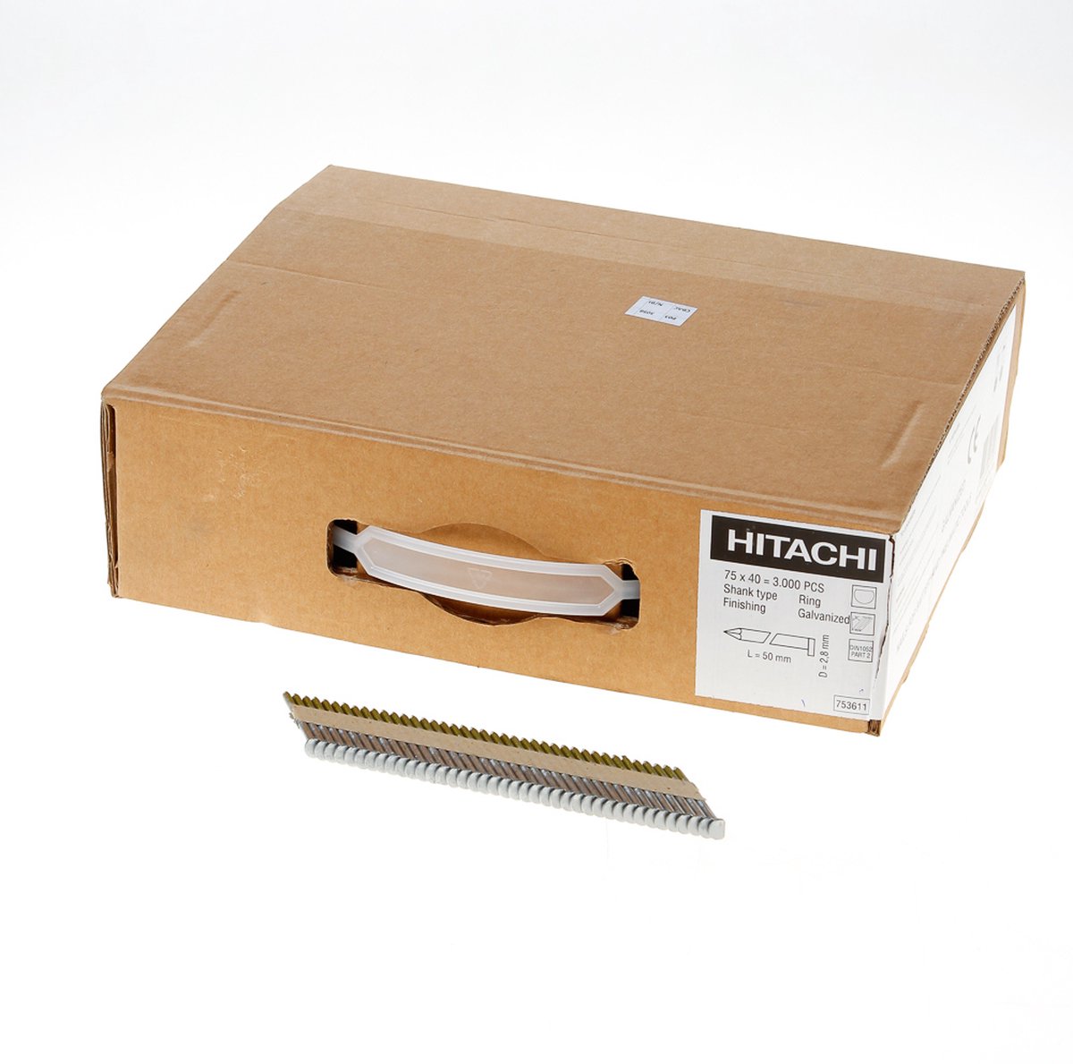 Hikoki 753611 Spijkers - D-kop - 34° - Geringd - Electro gegalvaniseerd - 2,8 x 50mm (3000st)