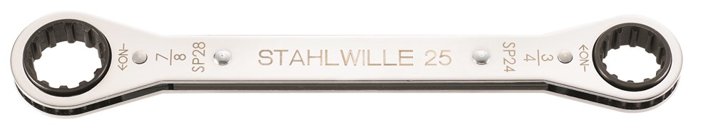 Stahlwille 25ASP-16X18 Ringratelsleutel - Spline - 16 x 18 - 174mm