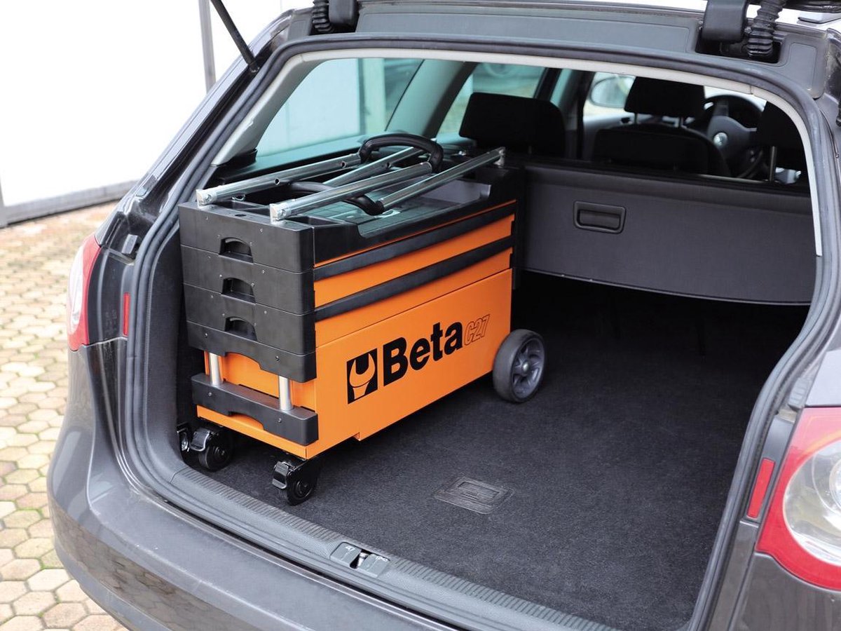 Beta Tools Beta C27S-O 2 Laden Inklapbare Mobiele gereedschapswagen - Oranje