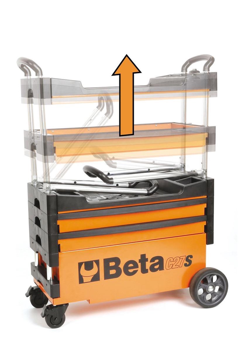Beta Tools Beta C27S-O 2 Laden Inklapbare Mobiele gereedschapswagen - Oranje