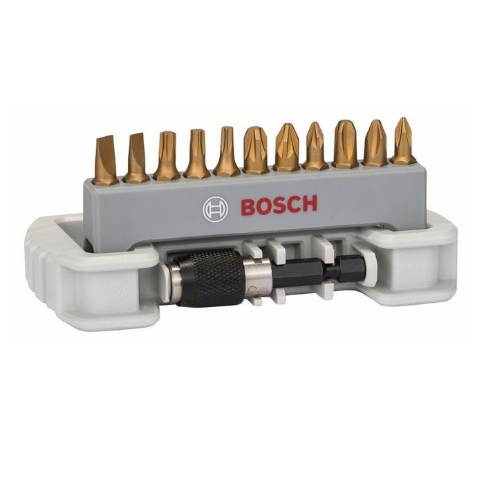 Bosch 2608522127 11-delige Max Grip Bitset met snelwisselhouder