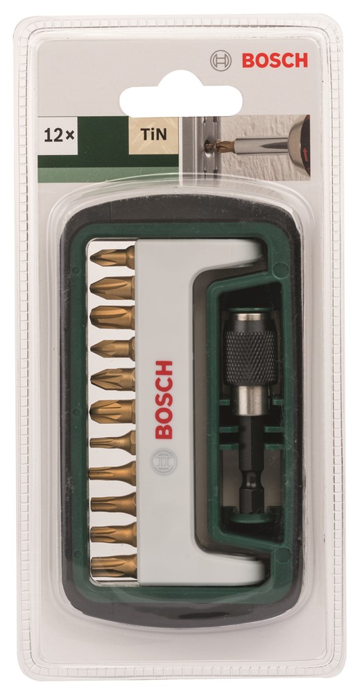 Bosch 2608255990 12-delige Bitset met magnetische bithouder - 25mm - Titanium
