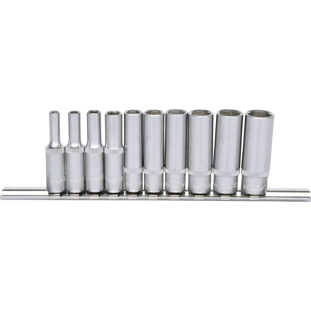 KS Tools 917.0610 10-delige ClassicDopsleutelset - Zeskant lang - 4-13mm - 1/4"