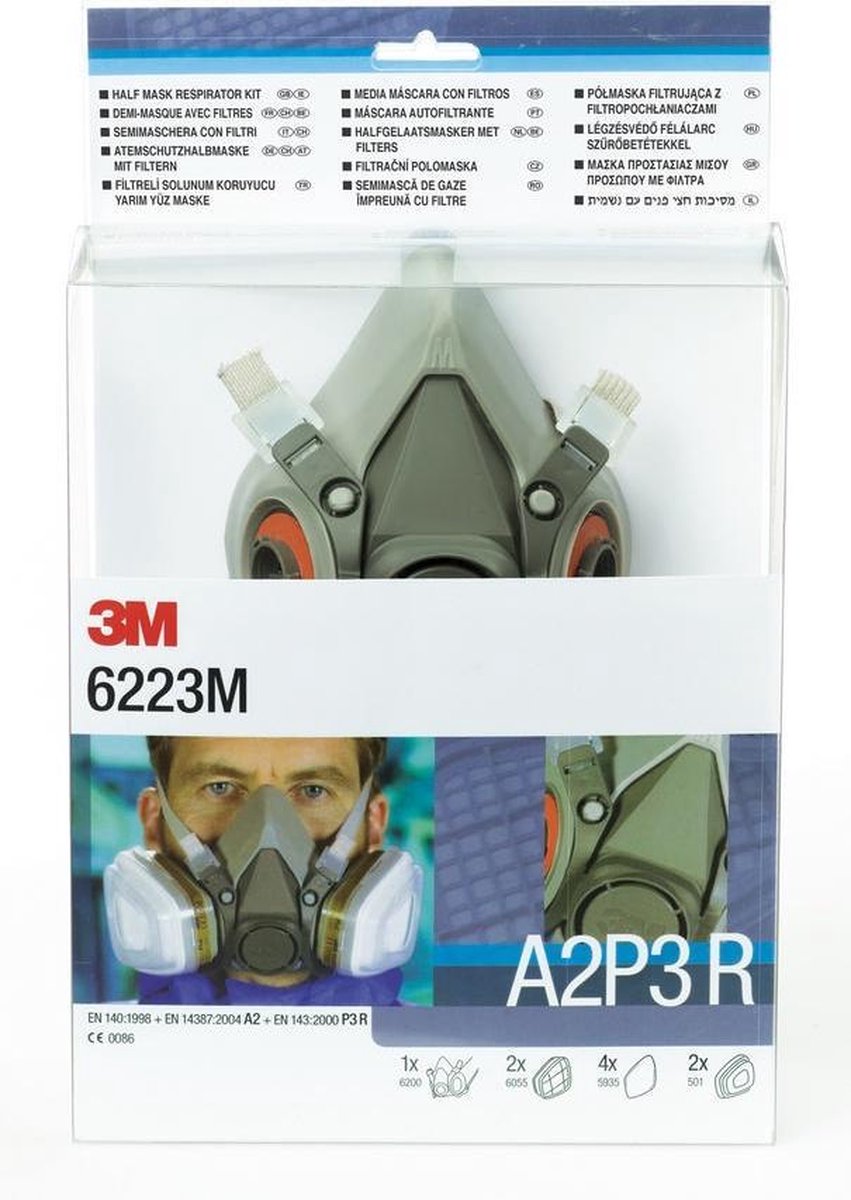 3M™ 622 Herbruikbaar masker starterskit - Medium