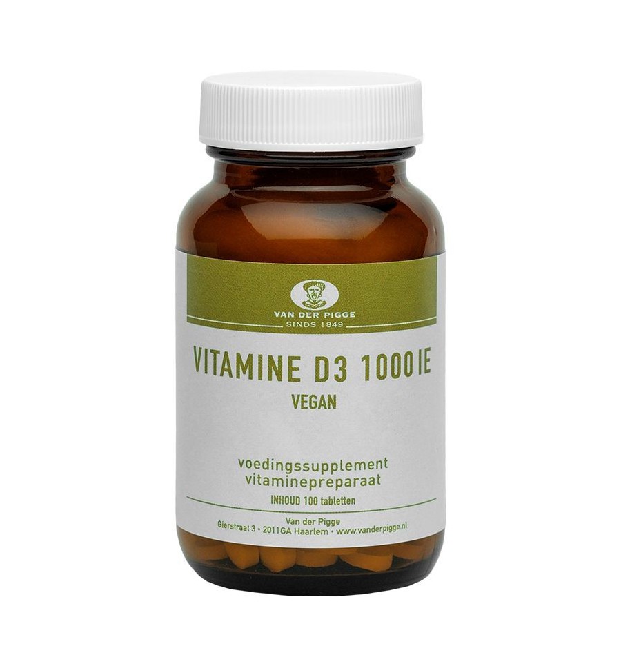 Pigge Van der Vitamine D 1000IE vegan 100 tabletten