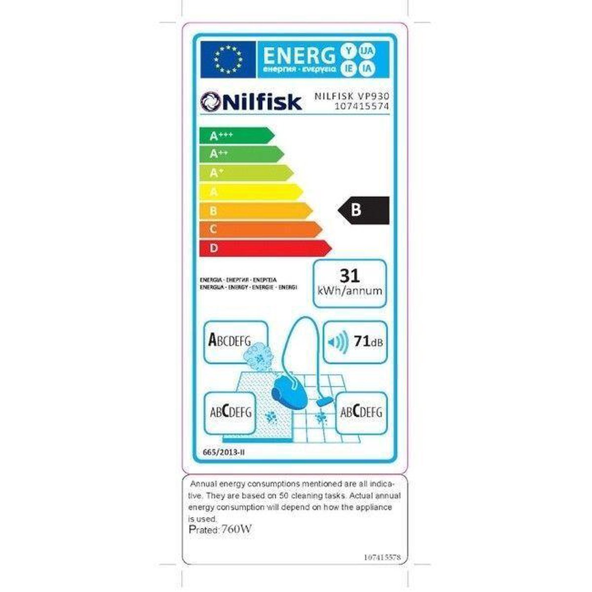 Nilfisk VP930 Stofzuiger - 760W - Rood