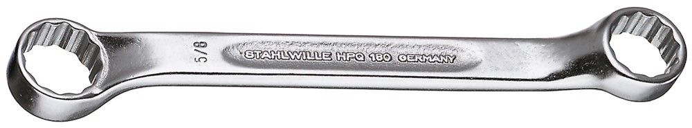 Stahlwille 180A-9/16X5/8 Ringsleutel - Kort - HPQ staal - Doorgezet - 9/16 x 5/8" - 153mm