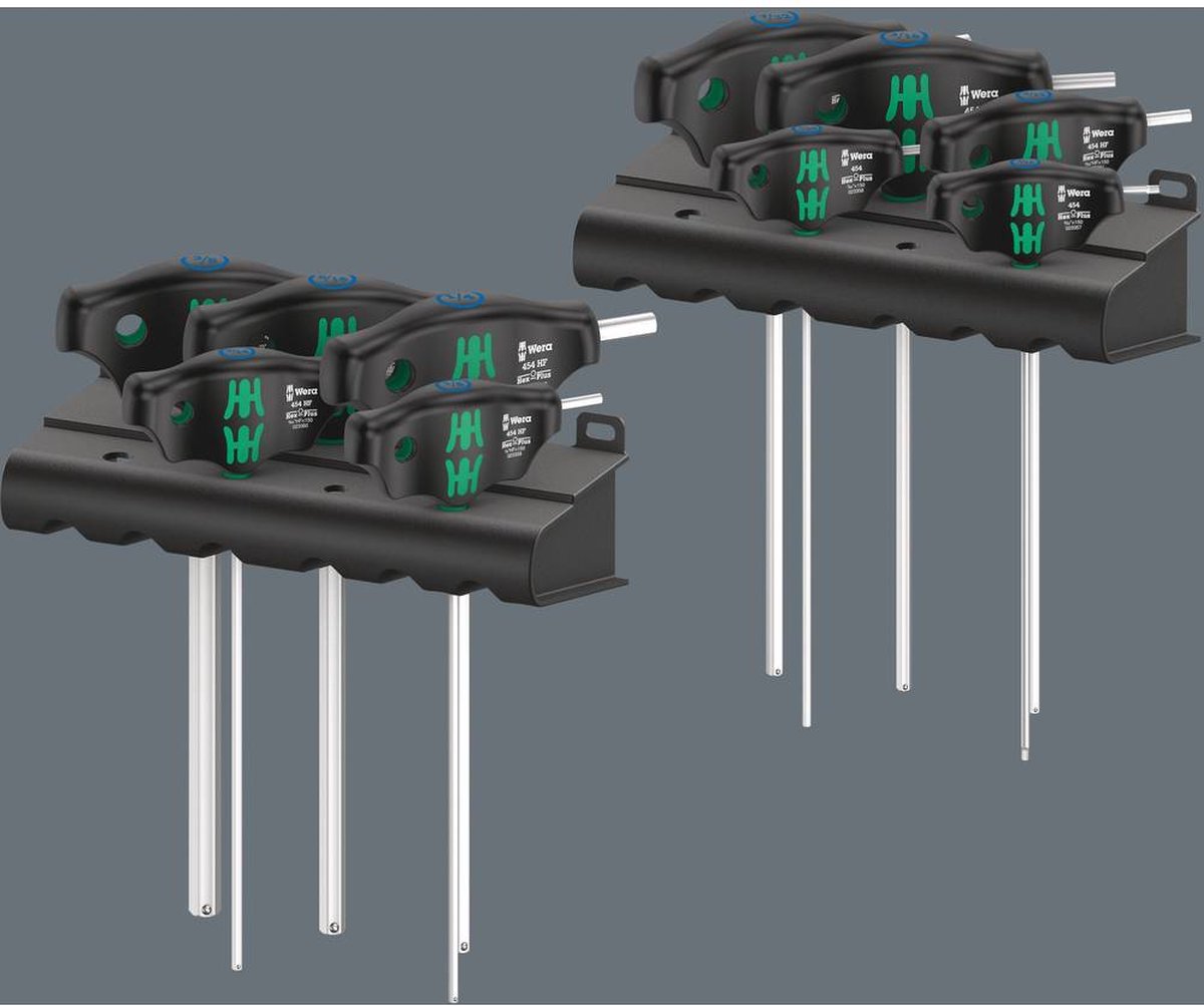 Wera 05023451001 454/10 HF Imperial 1 Hex-Plus T-greep Schroevendraaierset - 1/4''