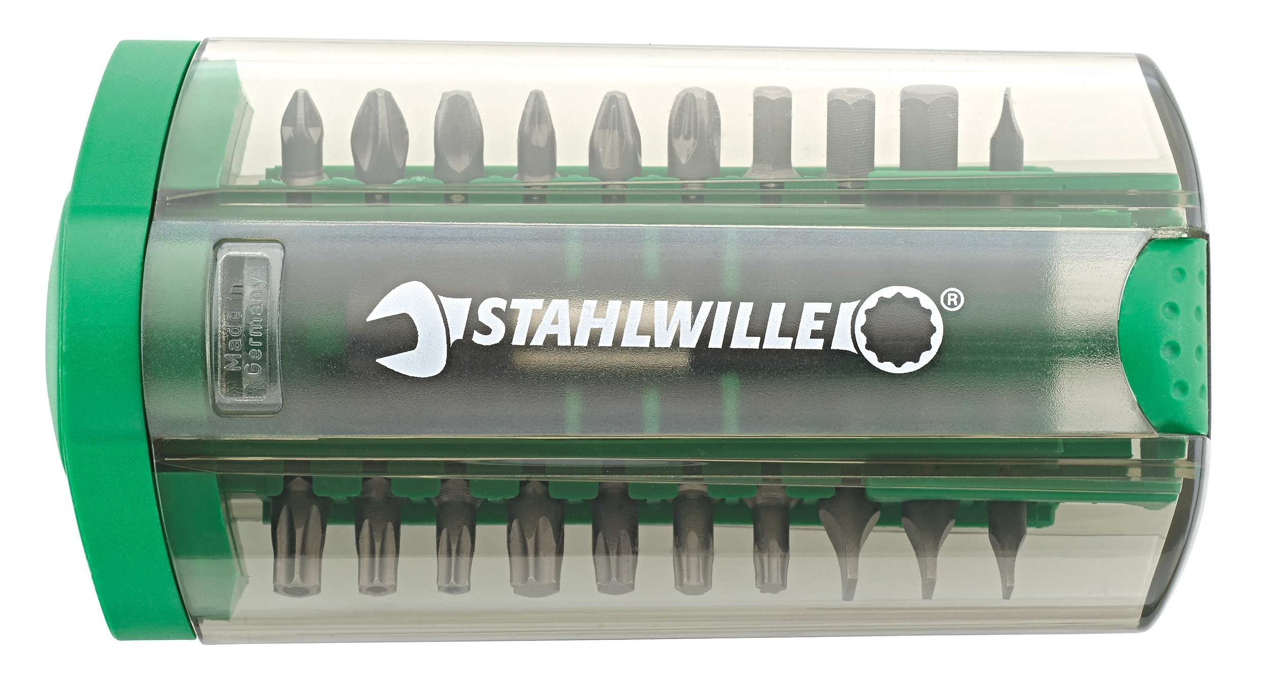 Stahlwille 1202 21-delige bitset in casette - Kruiskop / Pozidriv / Sleuf / Inbus / Torx - 1/4''