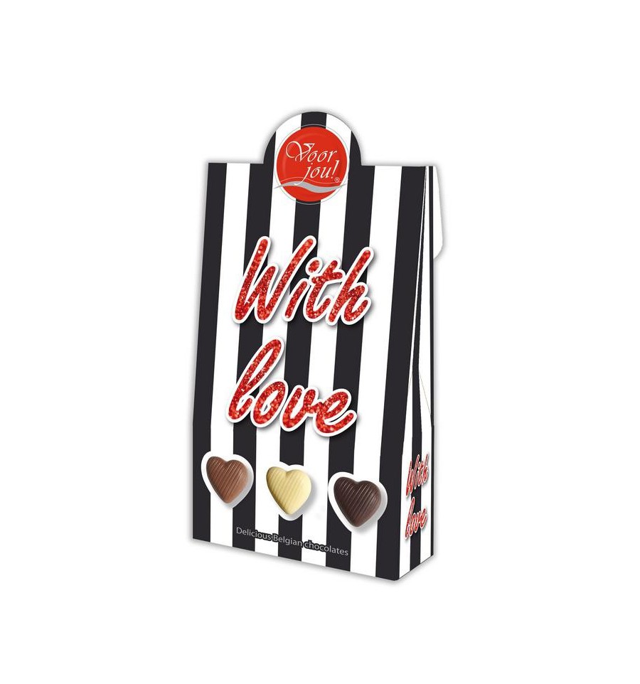 Voor Jou! Cadeau doos black & white with love 100 gram