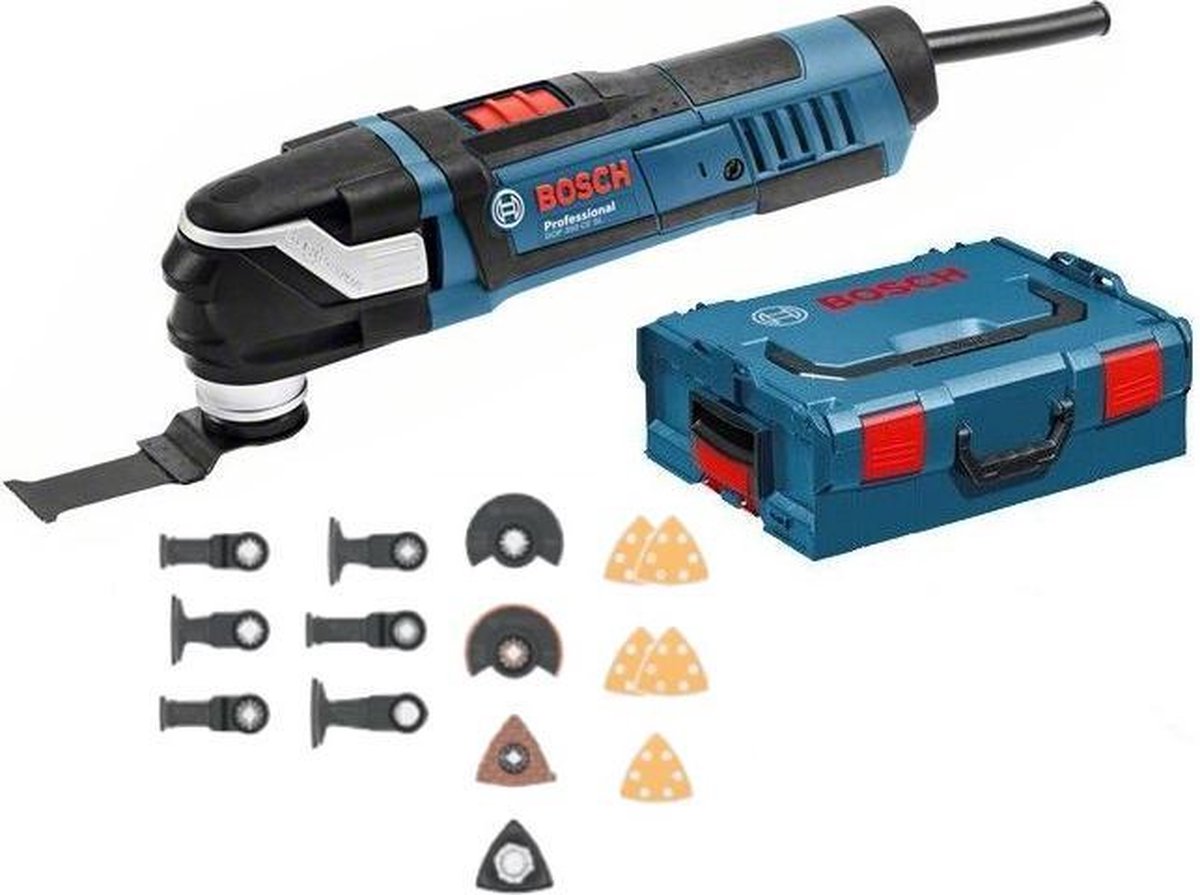 Bosch GOP 40-30 Multitool + 16 delige accessoireset in L-Boxx - 400W