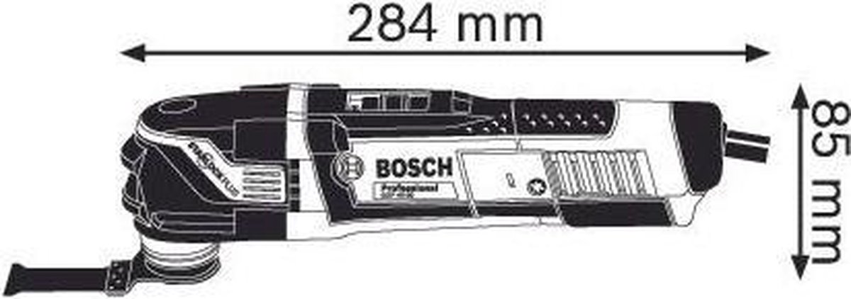 Bosch GOP 40-30 Multitool + 16 delige accessoireset in L-Boxx - 400W