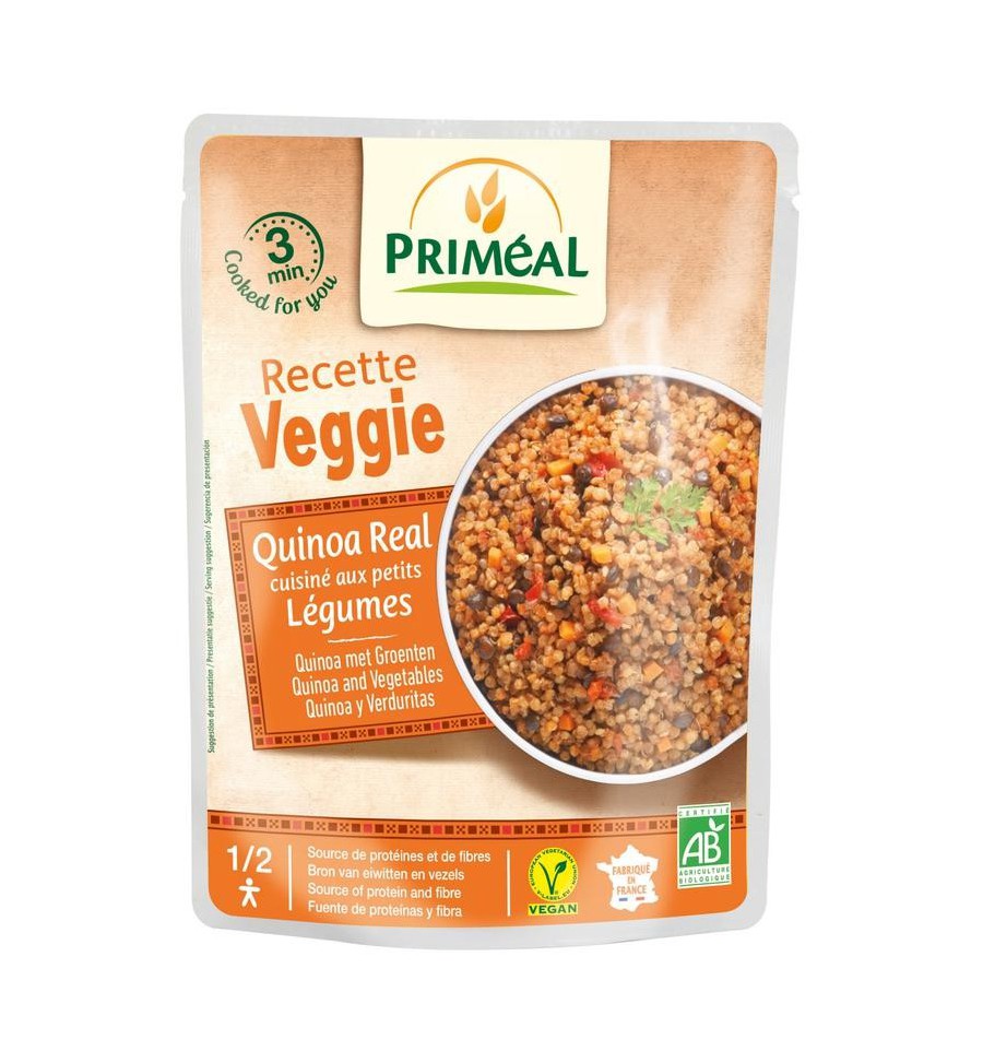 Primeal Recette Veggie Quinoa gekookt met groente 220 gram