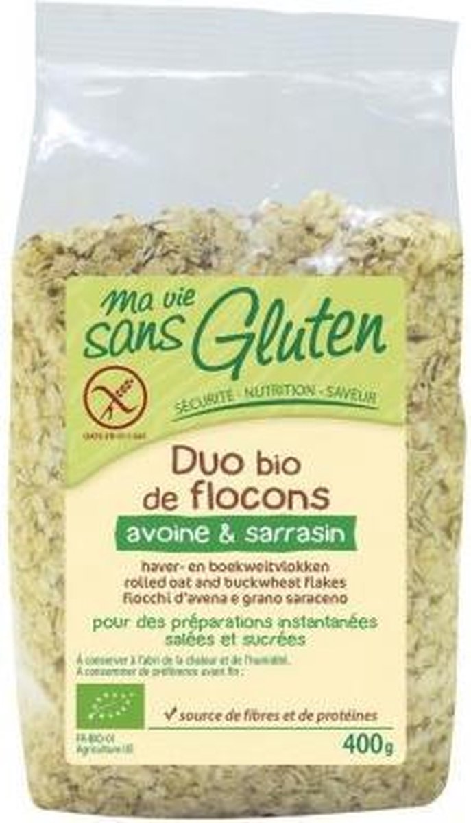 Ma vie Sans Haver en boekweit vlokken glutenvrij 400 gram