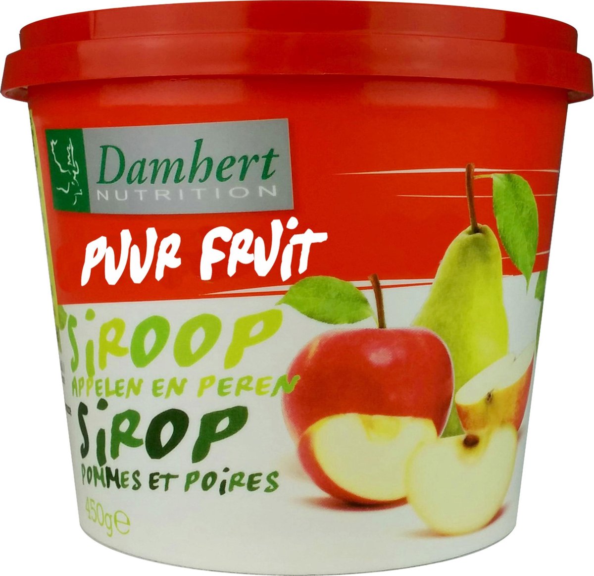 Damhert Fruitstroop appel/peer 450 gram