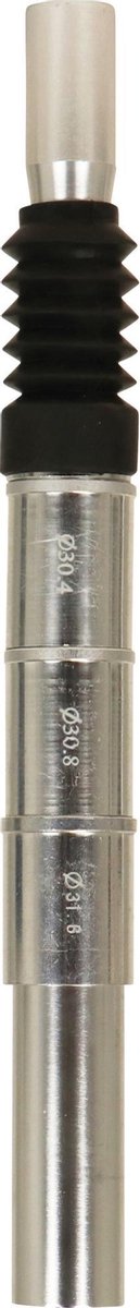 DRESCO zadelpen 300 x 27,2 31,6 mm aluminium zilver - Silver