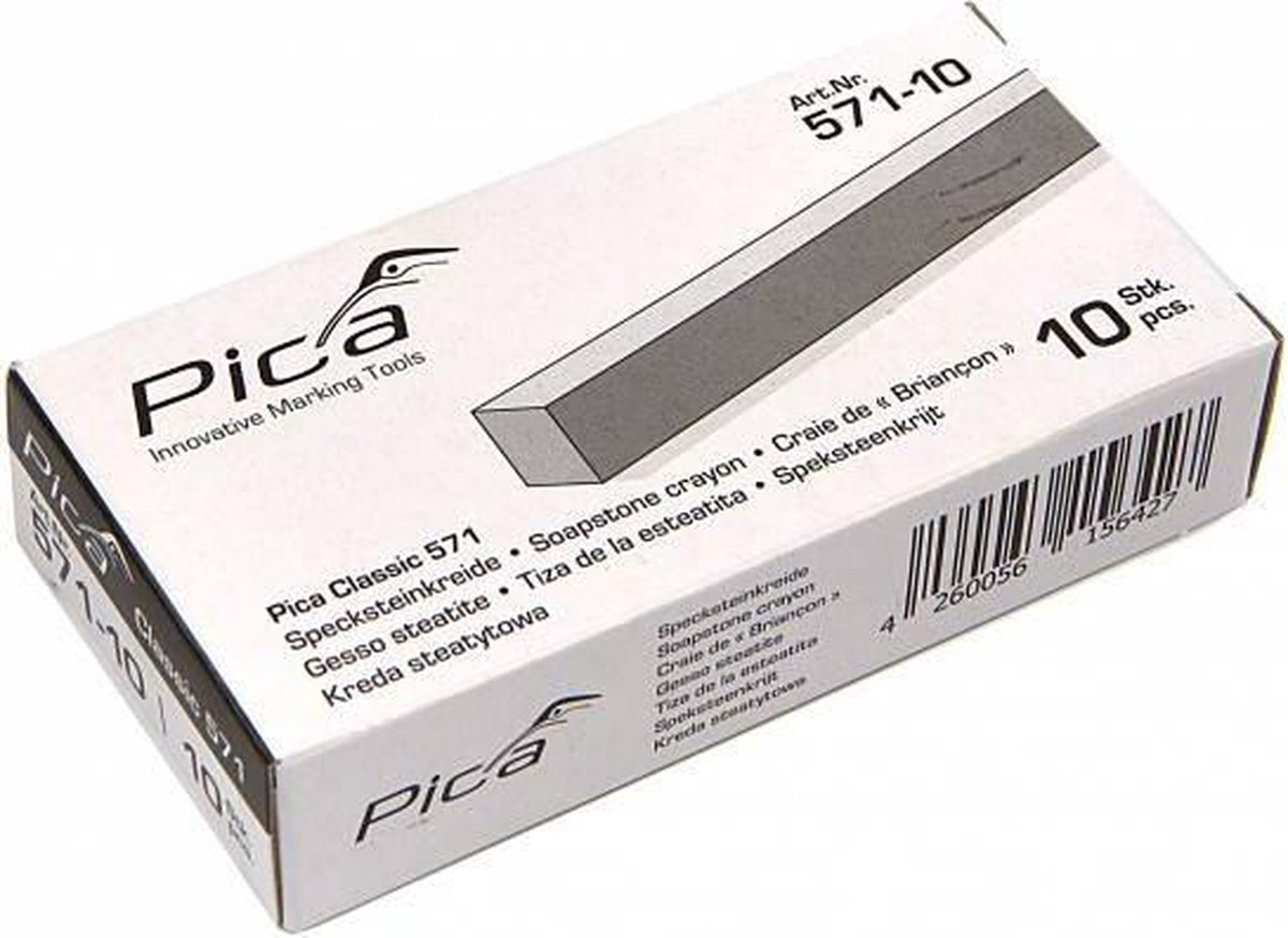 571 Speksteenkrijt - 10 x 10 x 100mm (10st)