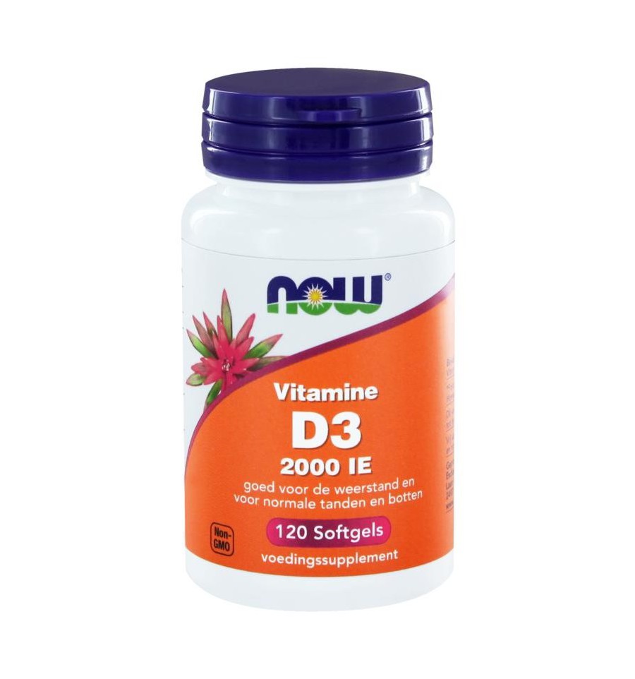 Now Vitamine D3 2000IE 120 softgels