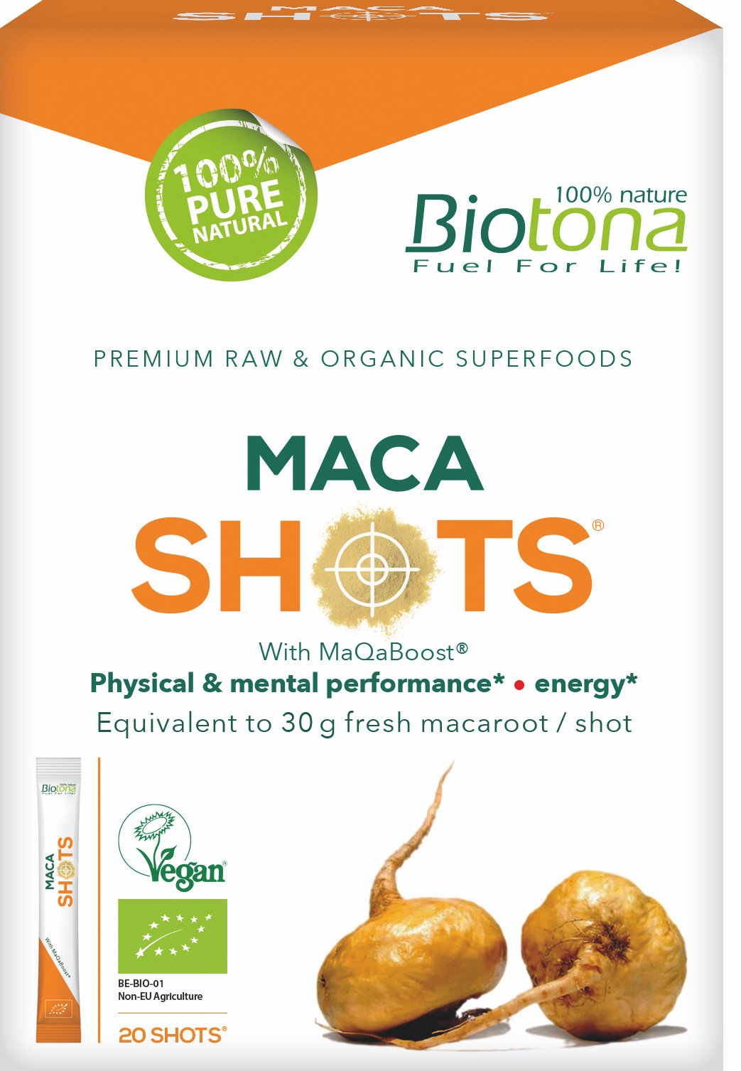 Biotona Maca shots 2.2 gram 20 stuks