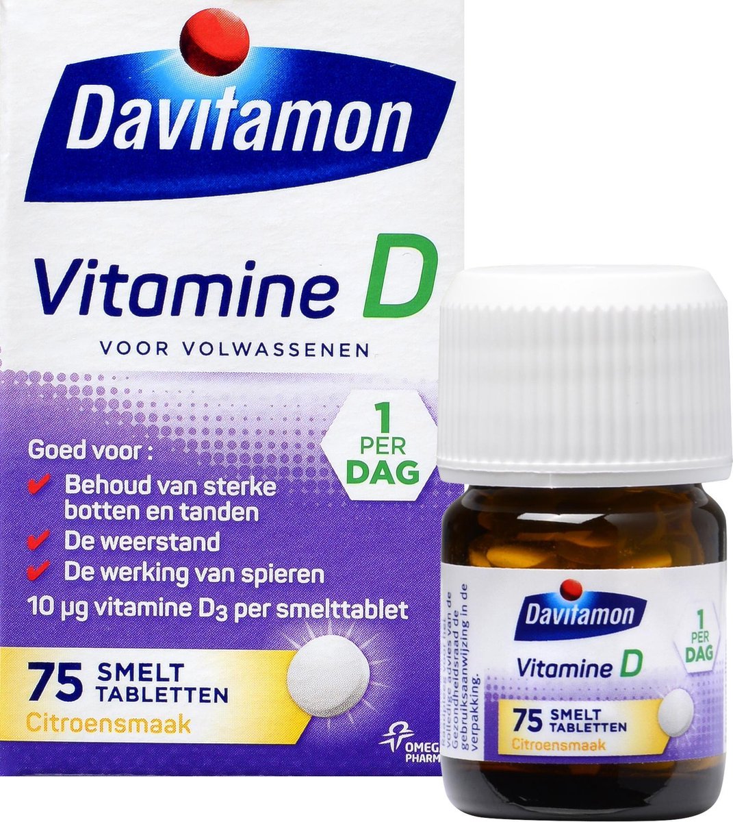 Davitamon D Volwassen smelttablet 75 tabletten